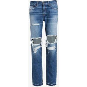 Rag & Bone Slim Boyfriend Jeans - Distressed Denim